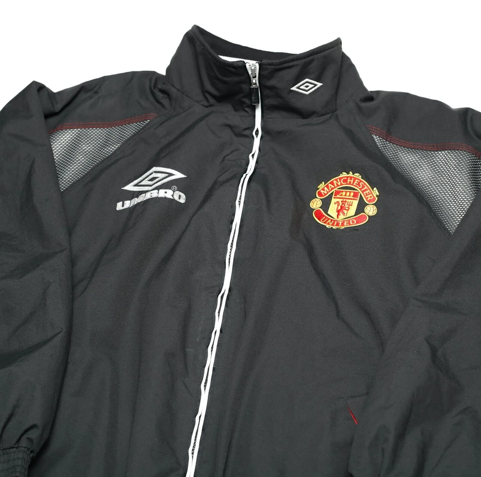 1998/99 MANCHESTER UNITED Vintage Umbro Track Top Jacket (L) Treble Winners