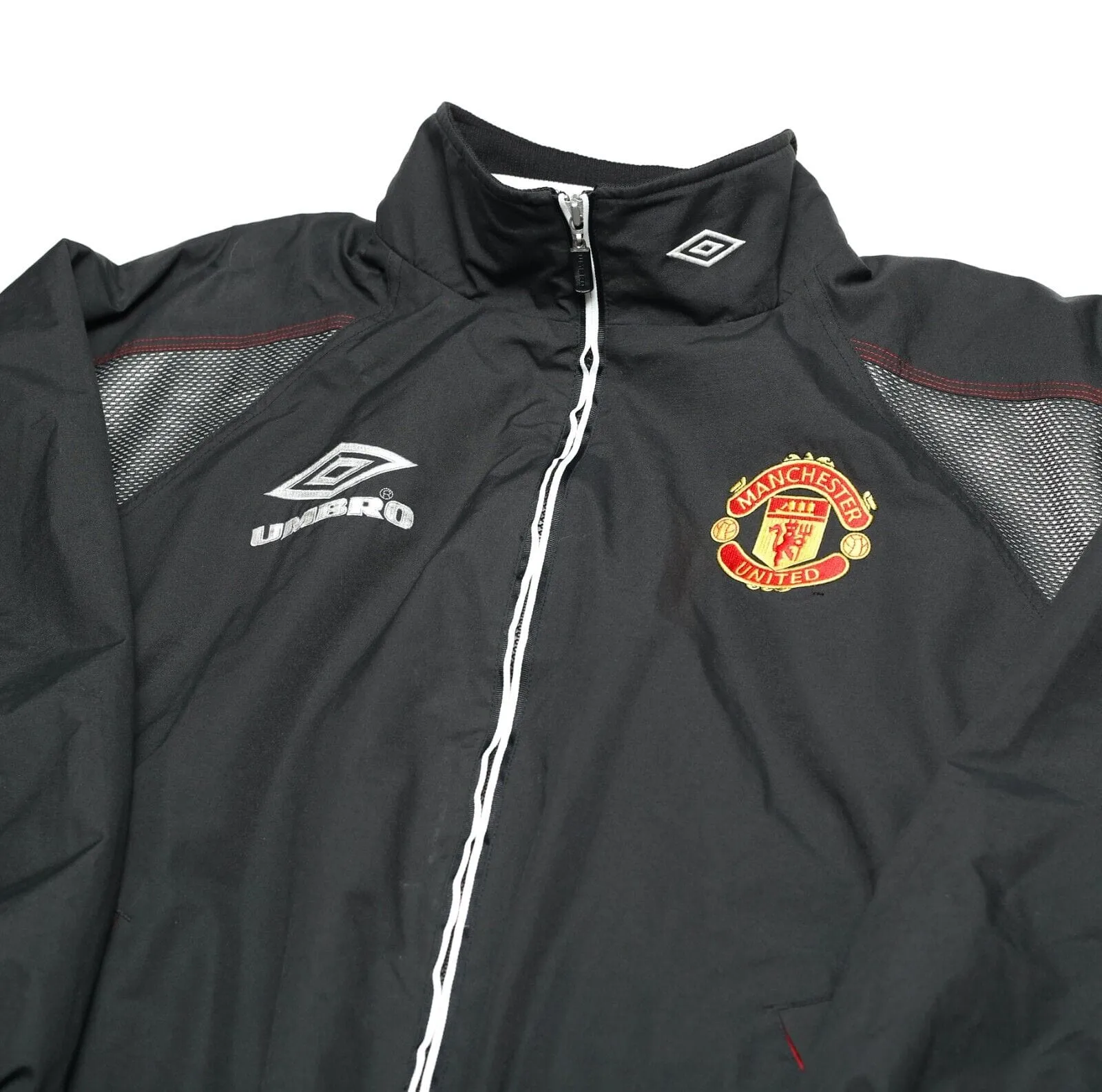 1998/99 MANCHESTER UNITED Vintage Umbro Track Top Jacket (L) Treble Winners