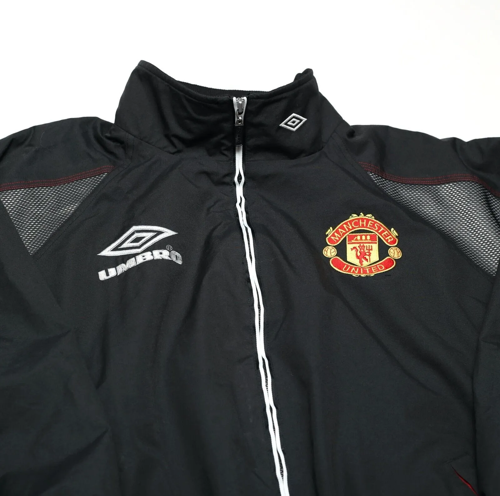 1998/99 MANCHESTER UNITED Vintage Umbro Track Top Jacket (L) Treble Winners