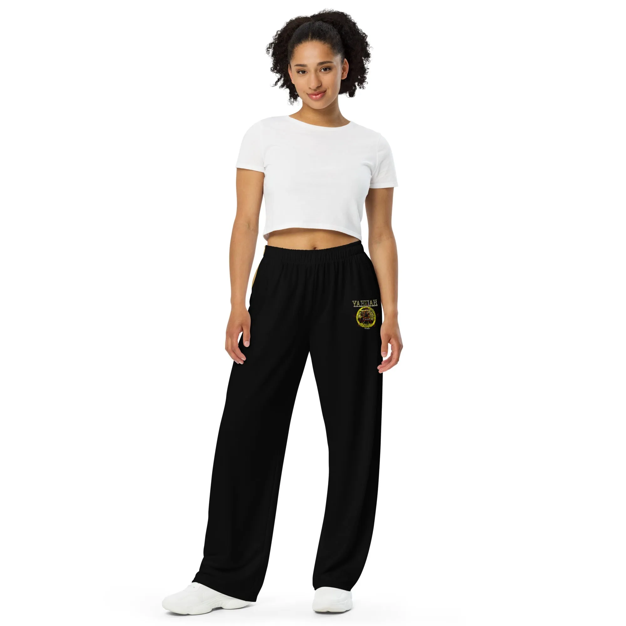 A-Team 01 Gold Designer Unisex Wide Leg Sweatpants