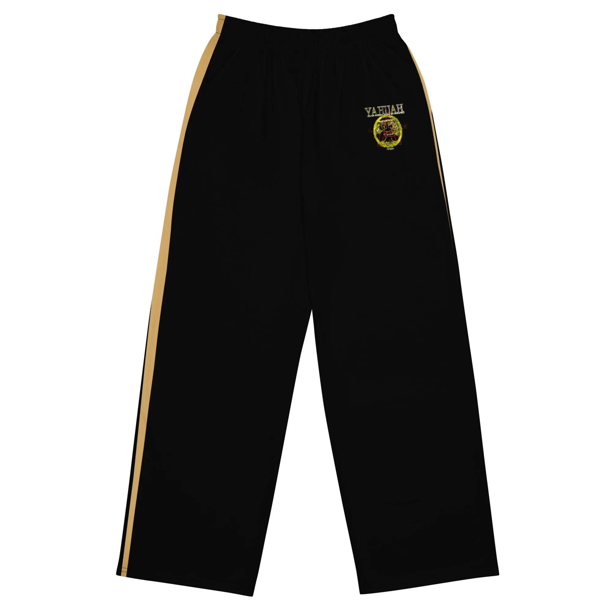 A-Team 01 Gold Designer Unisex Wide Leg Sweatpants