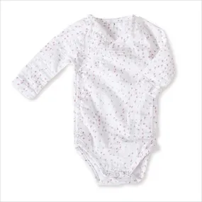 Aden   Anais Long Sleeve Kimono Body Suit in Lovely Mini Hearts