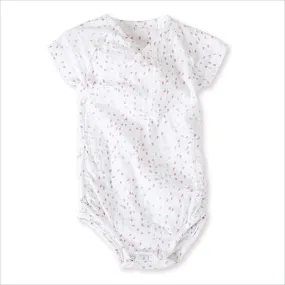 Aden   Anais Short Sleeve Kimono Body Suit in Lovely Mini Hearts