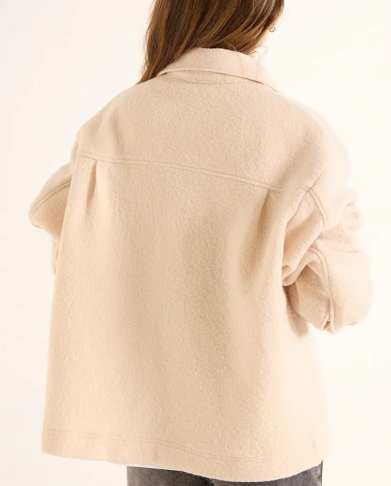 Aime Boiled Wool Jacket IVORY