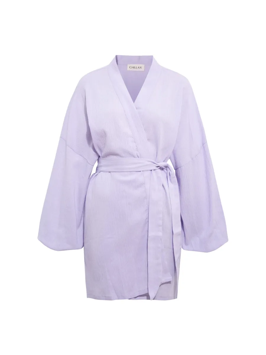 Alice Lilac Cotton Kimono