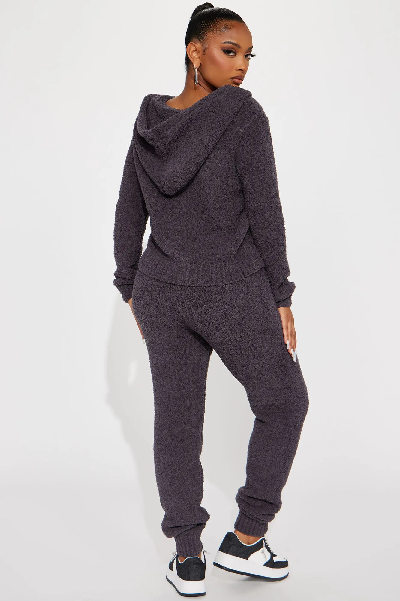 Always Extra Cozy Pant Set - Charcoal