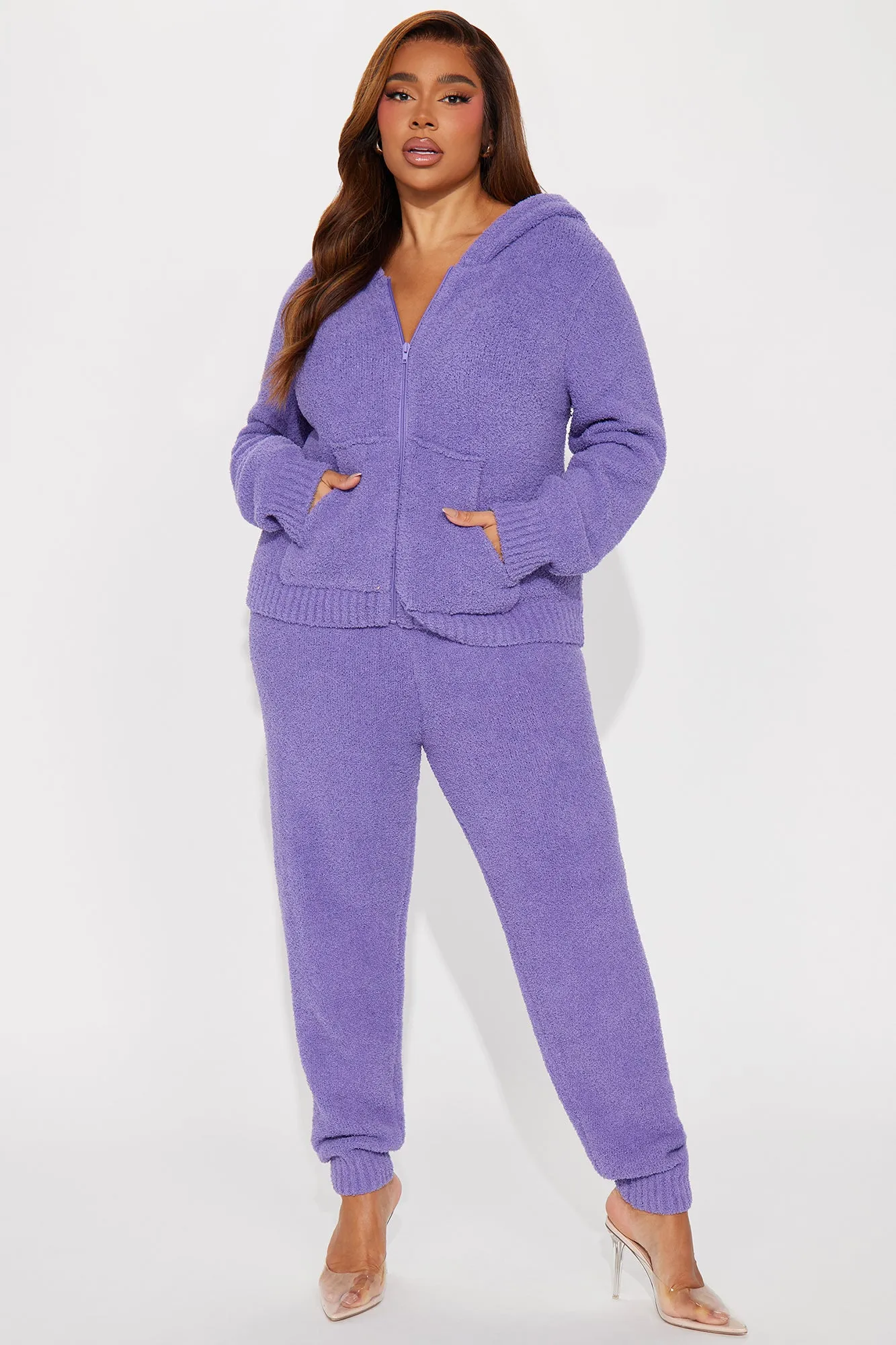 Always Extra Cozy Pant Set - Purple