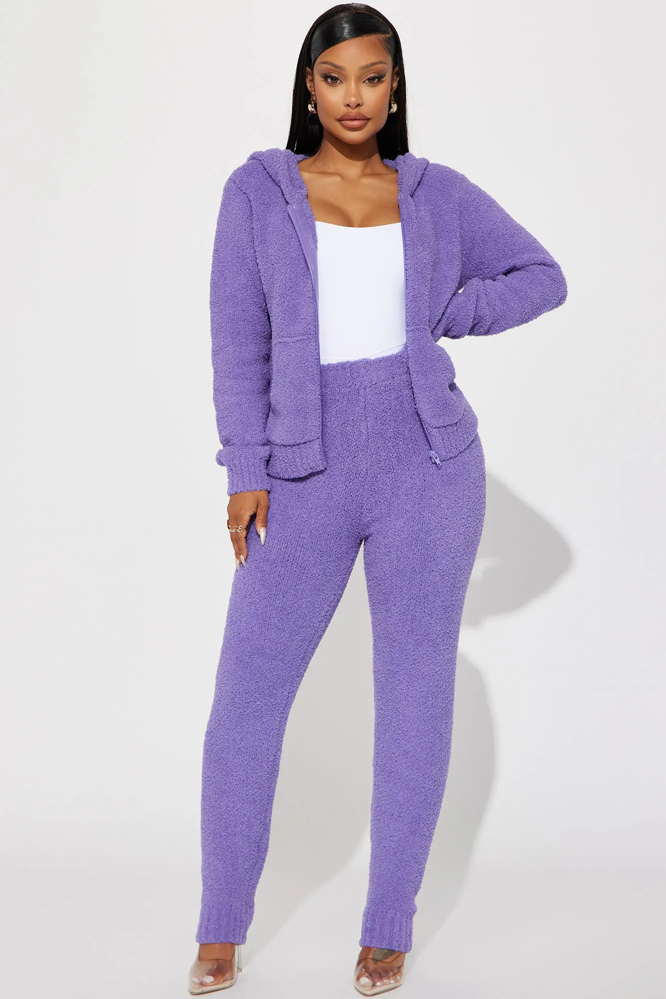 Always Extra Cozy Pant Set - Purple