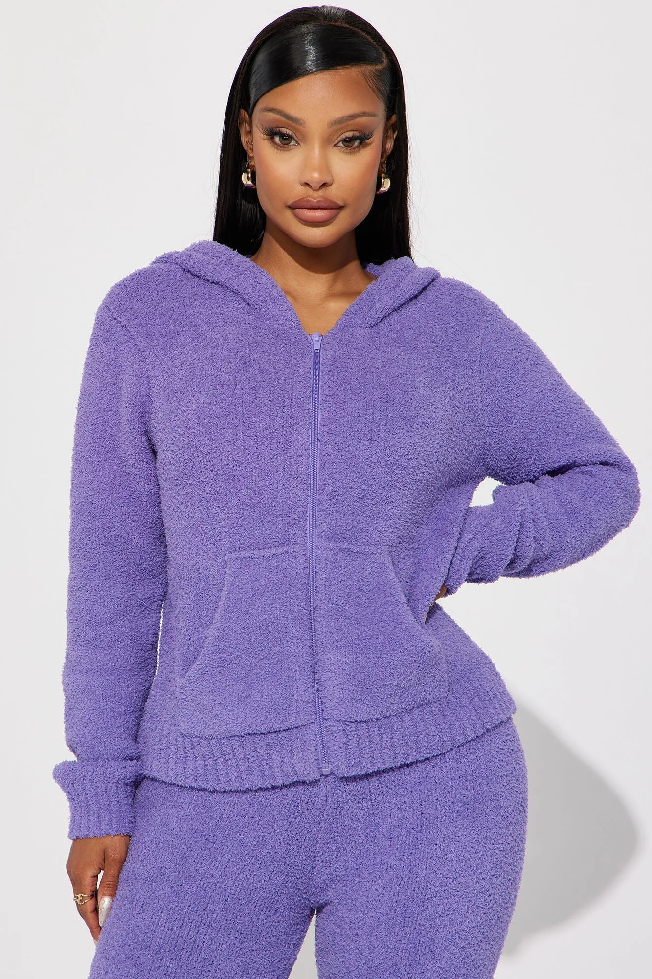 Always Extra Cozy Pant Set - Purple