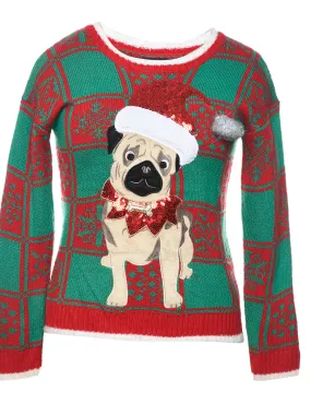 Animal Design Christmas Jumper - XS