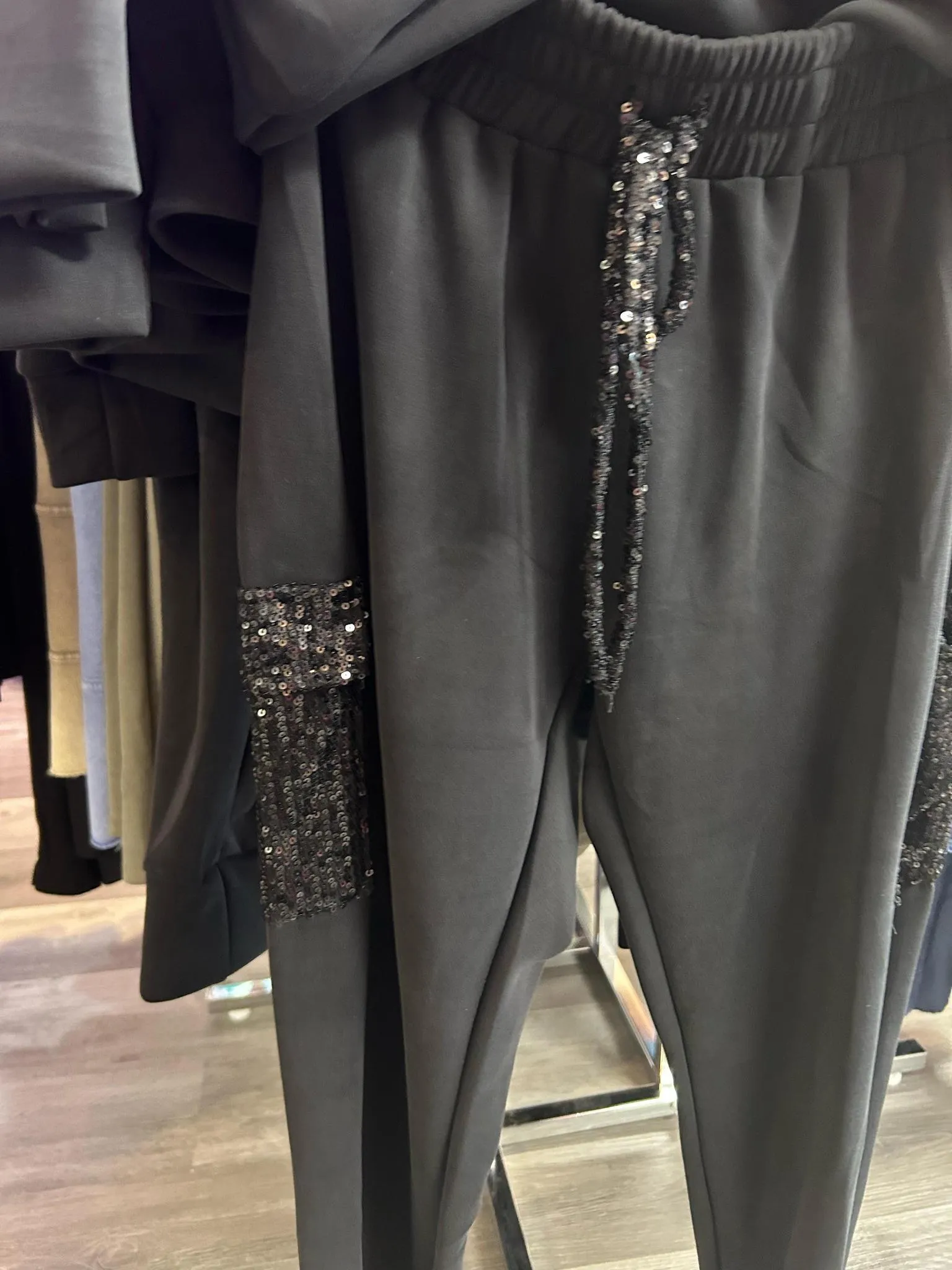 Ariella Sequin Detail Sweatpants