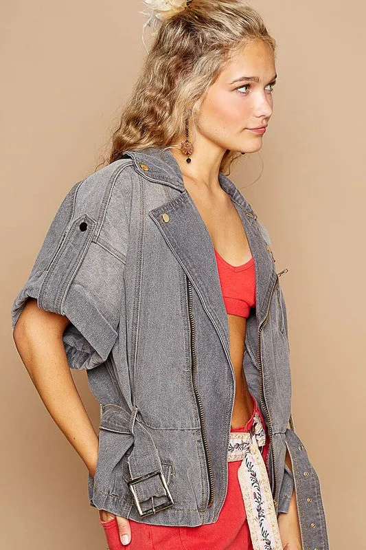 Asymmetric Denim Jacket