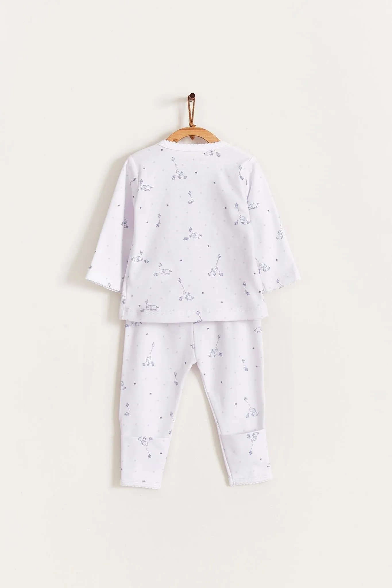 Babycottons Celine & Bernie Kimono Set White & Light Blue