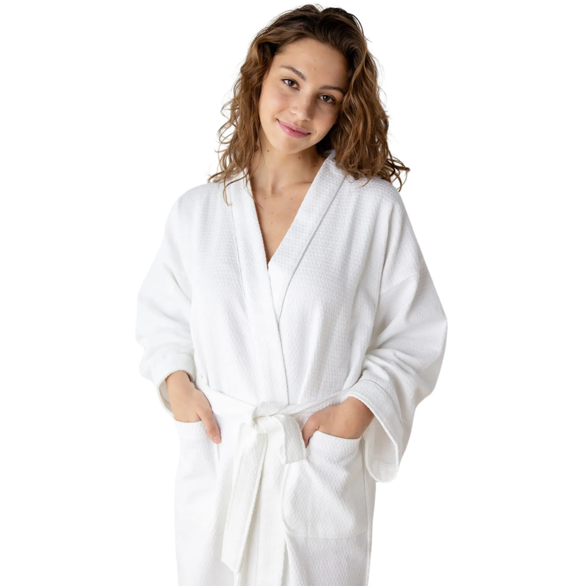 Bathrobe in White Willow Weave