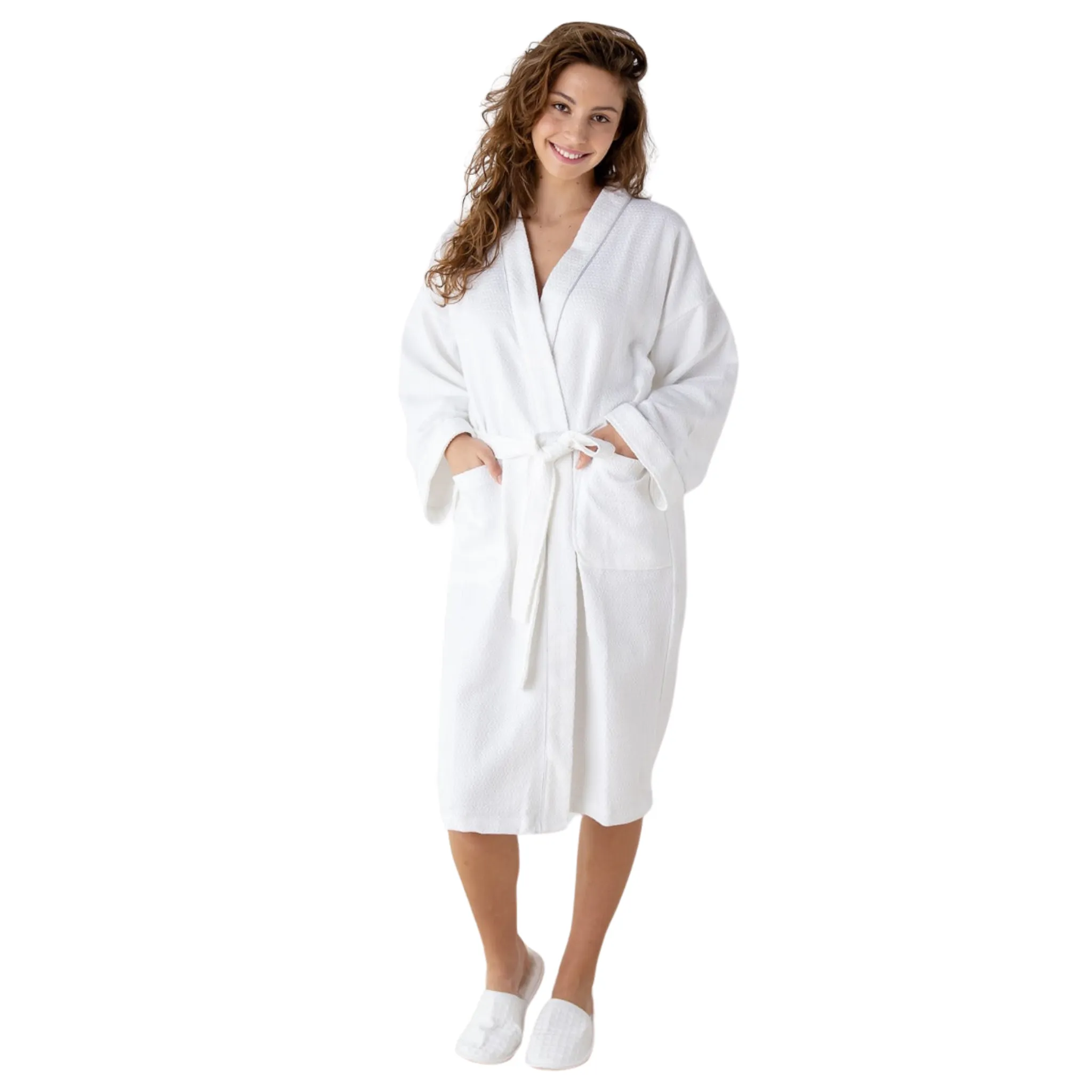 Bathrobe in White Willow Weave