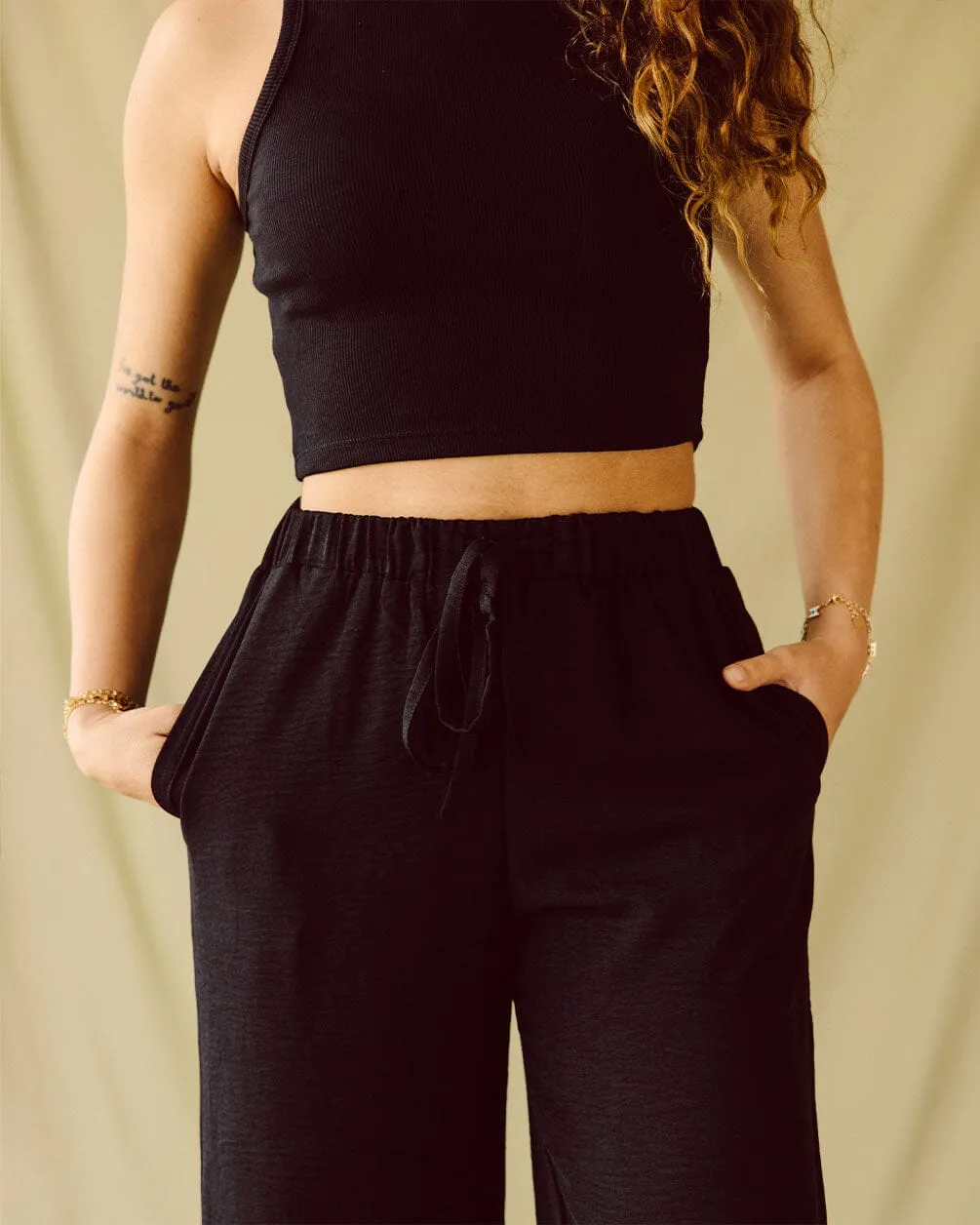 Black Flowy Pants