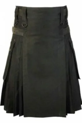 Black Utility Kilt