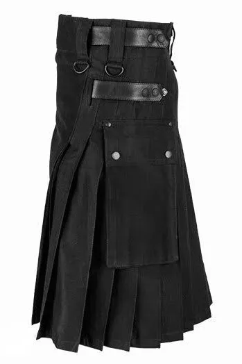 Black Utility Kilt