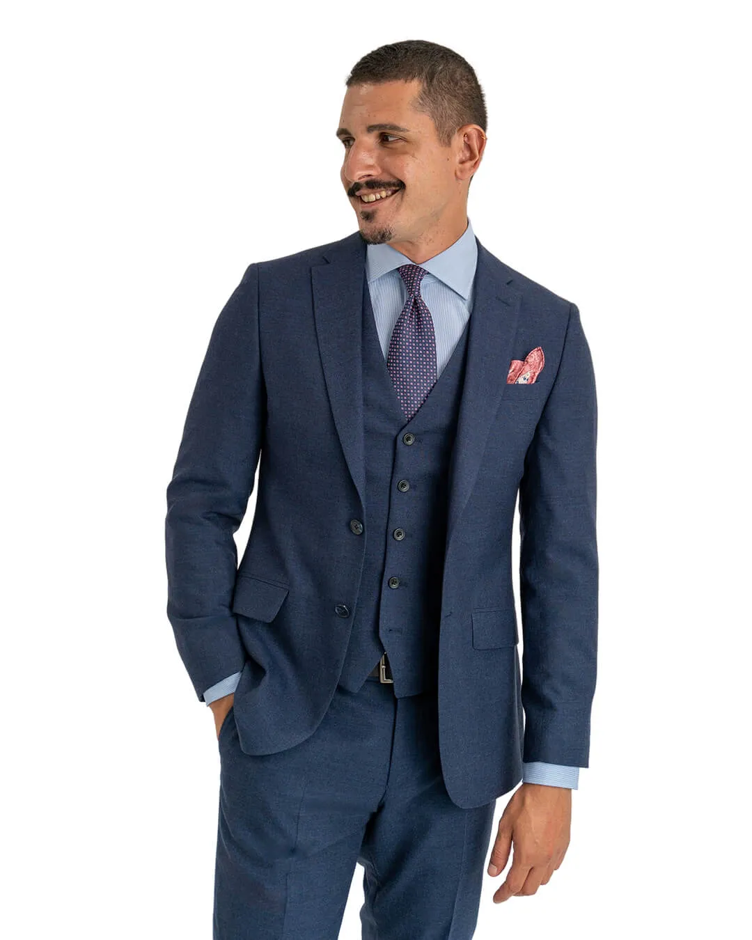 Blue Panama Flannel Suit