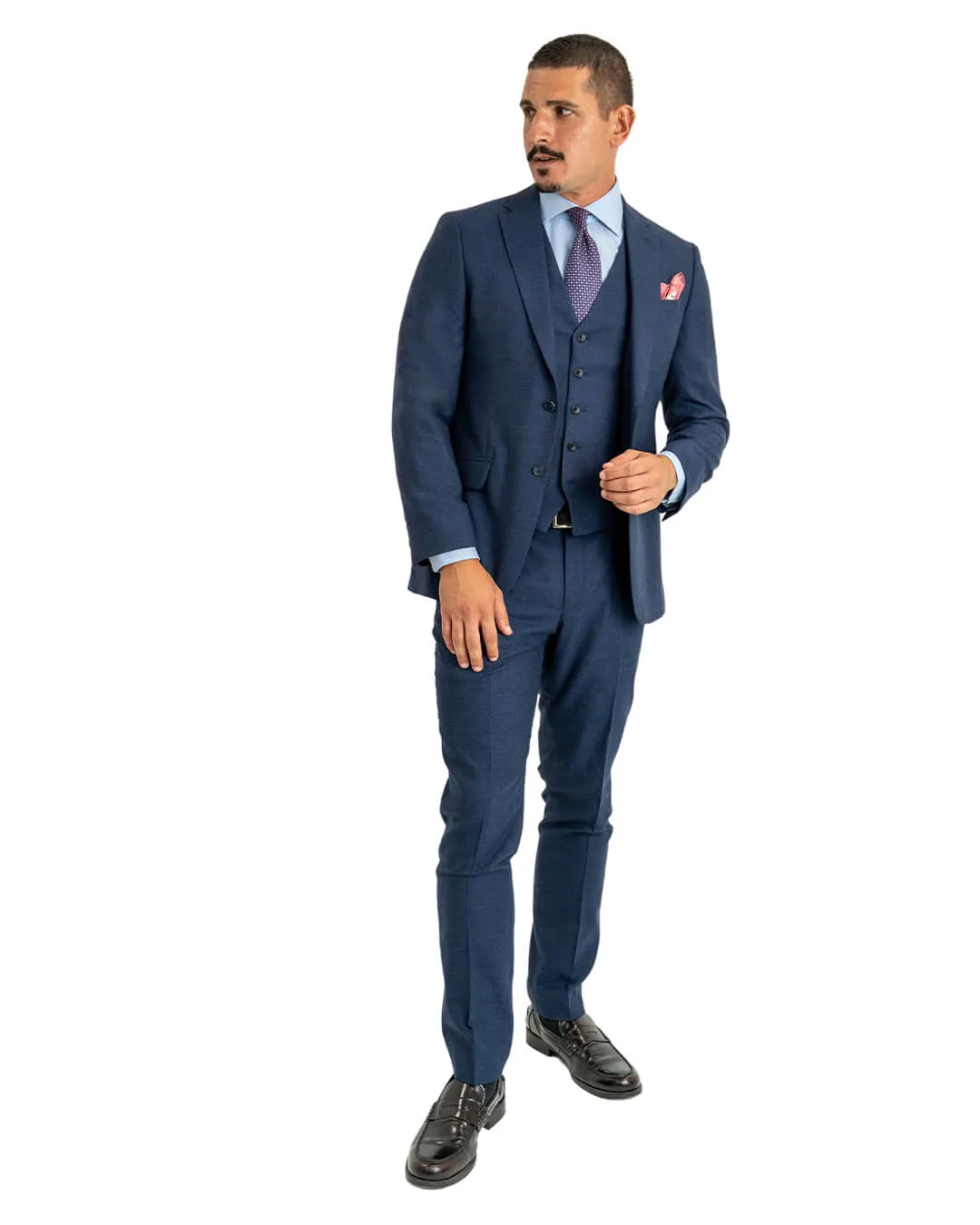 Blue Panama Flannel Suit