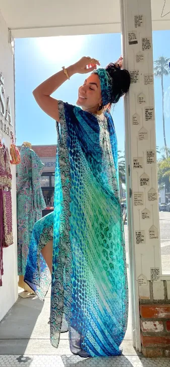 Bohemian Ocean Hue Kaftan