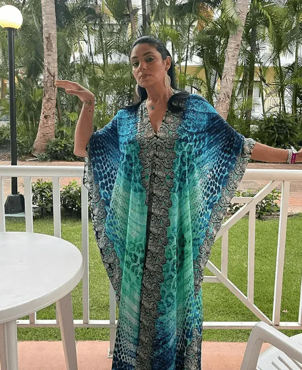 Bohemian Ocean Hue Kaftan