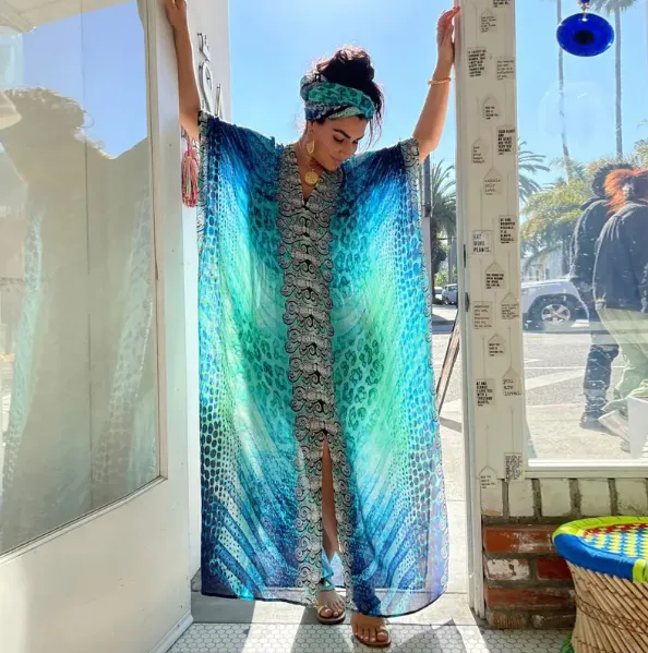 Bohemian Ocean Hue Kaftan