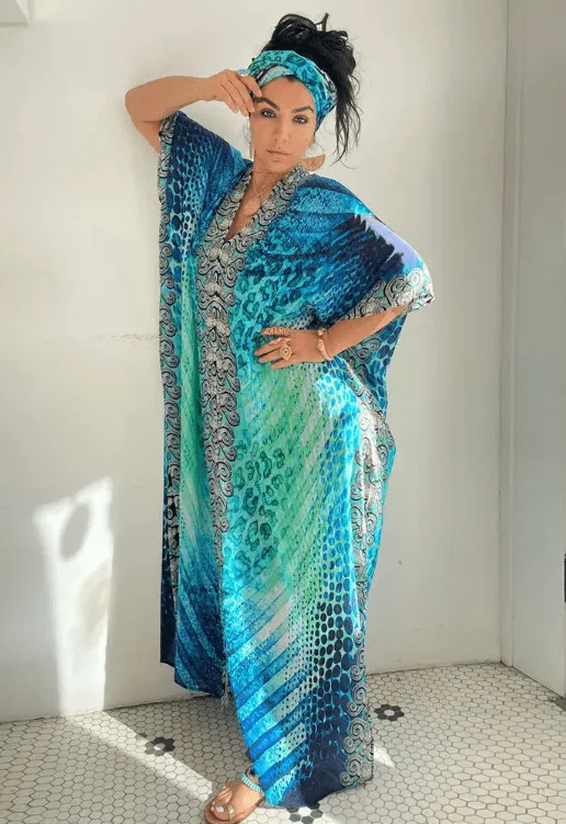 Bohemian Ocean Hue Kaftan