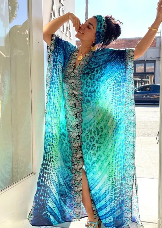 Bohemian Ocean Hue Kaftan