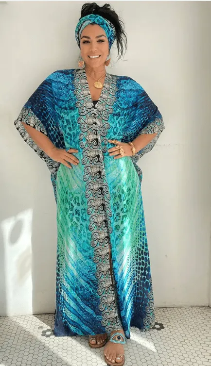 Bohemian Ocean Hue Kaftan