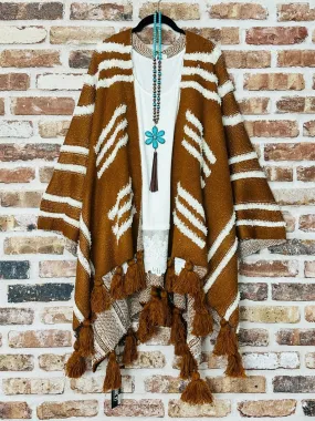 Boho Breeze Camel Kimono Wrap (OS up to 4X)