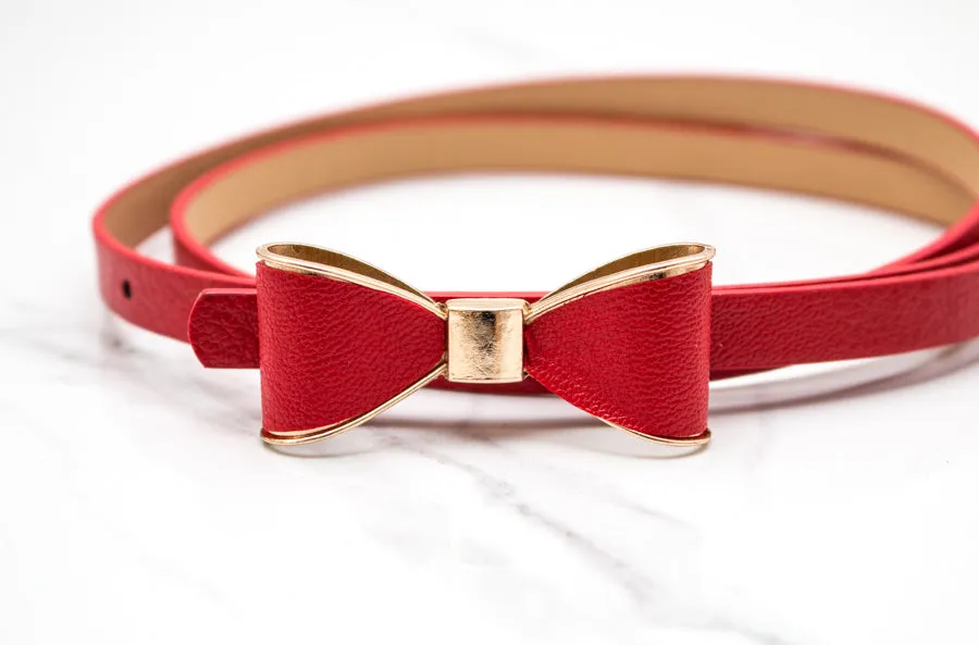 Bow Skinny Belt