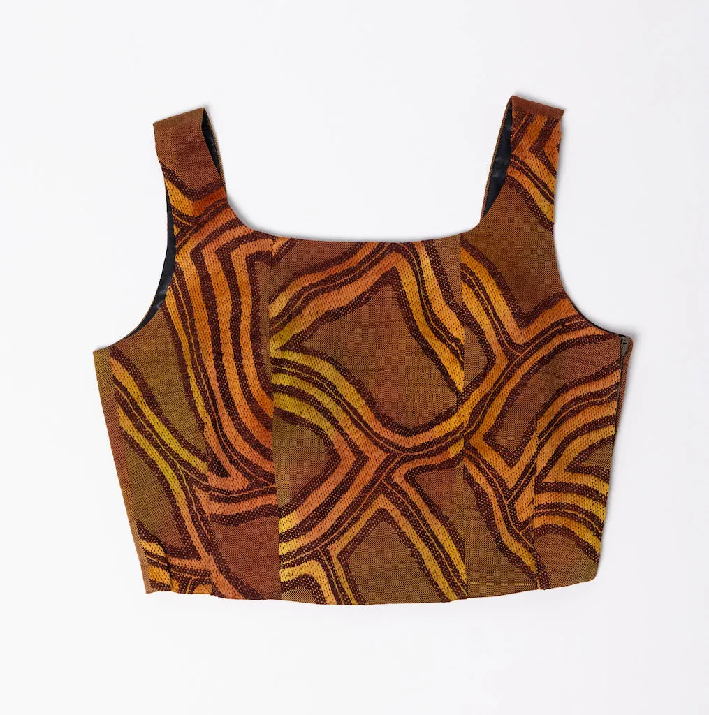 Brown Obi Bustier