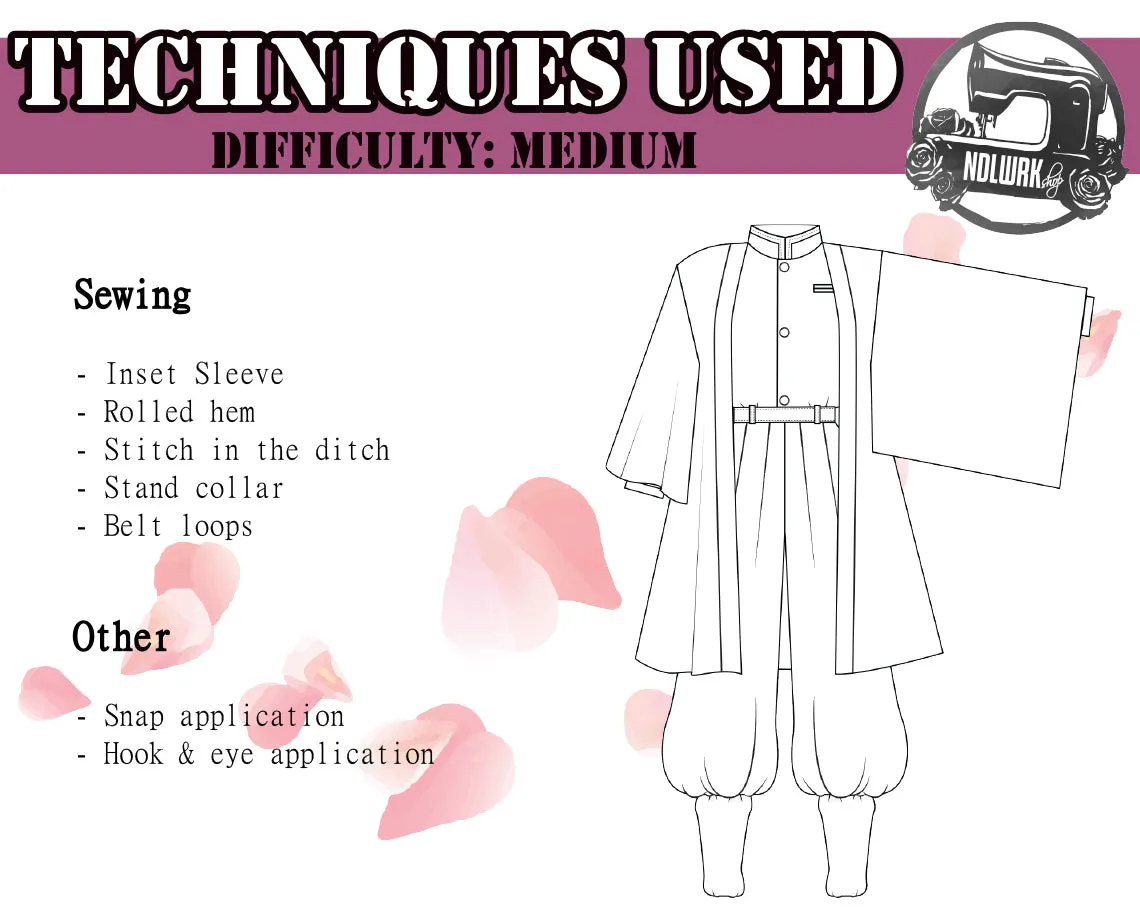 BUNDLE JUNIOR size Japanese Uniform Cosplay Sewing Pattern/Downloadable PDF File