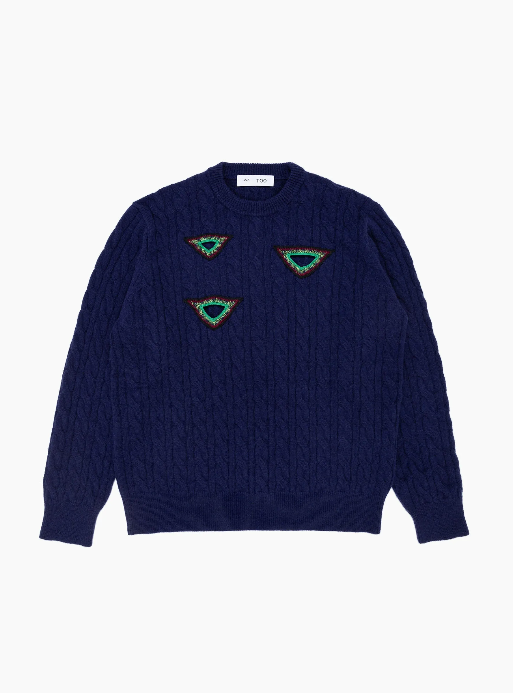 Cable Knit Pullover Navy