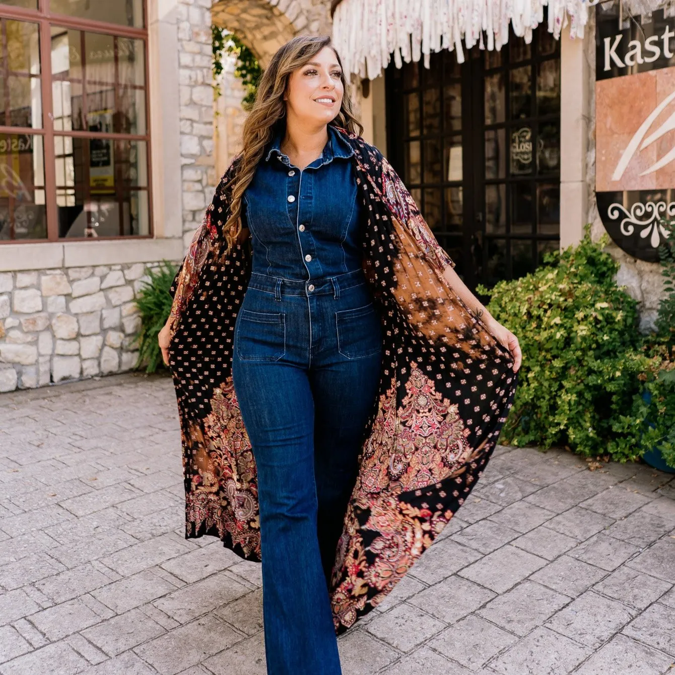 Can't Look Away Tie Dye Floral Duster Kimono