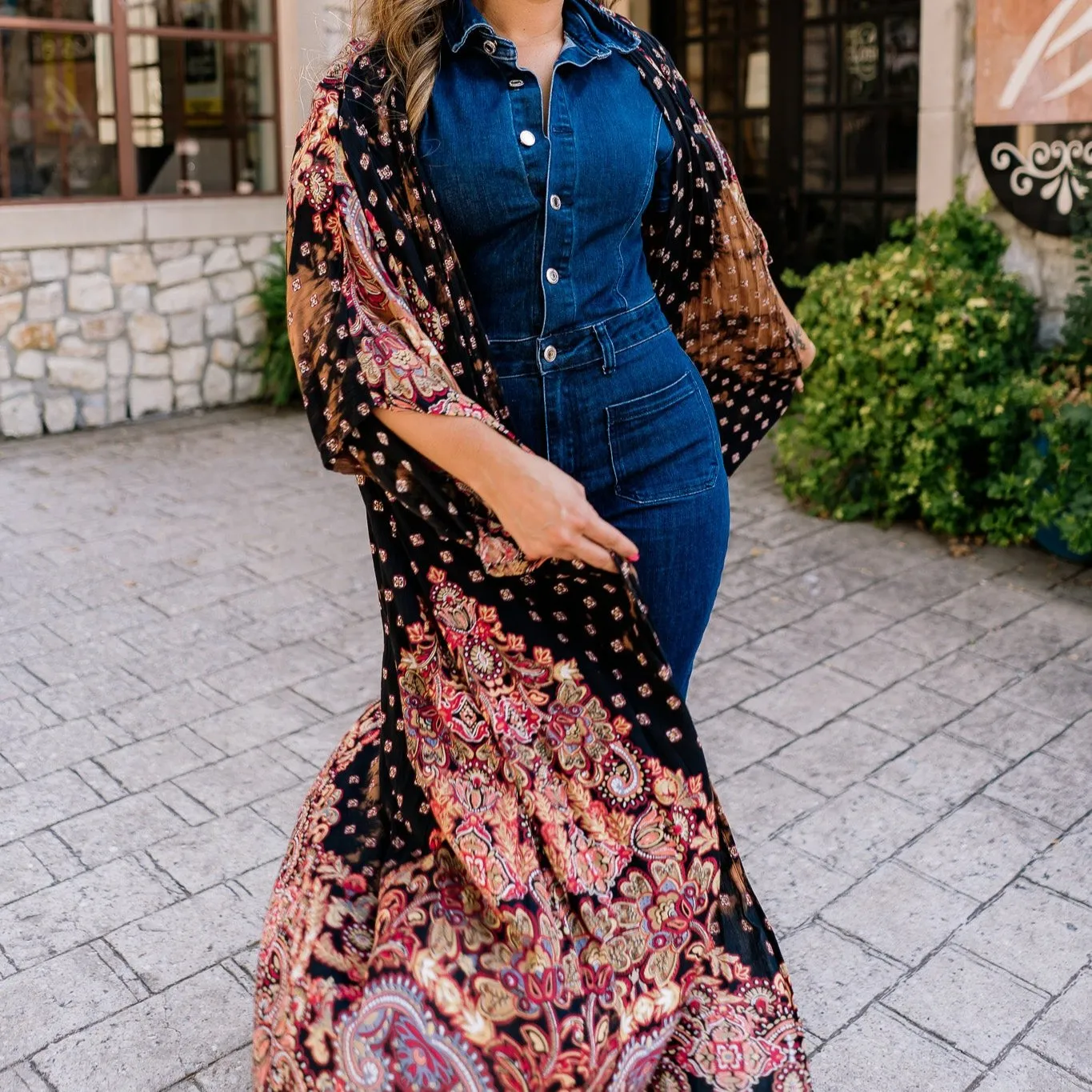 Can't Look Away Tie Dye Floral Duster Kimono