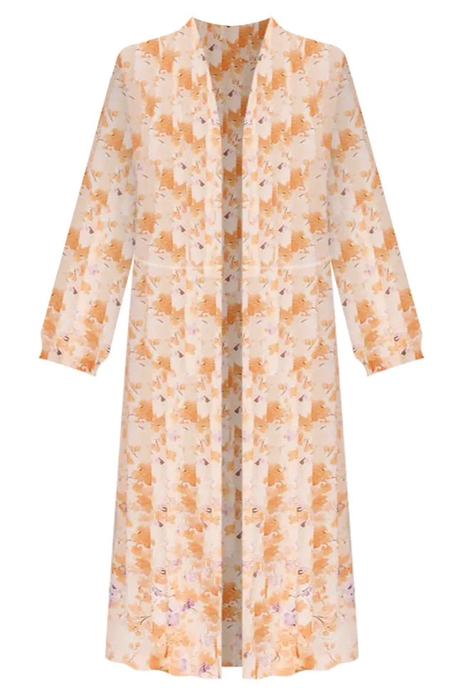 Change The Ending Orange/Purple Floral Kimono FINAL SALE