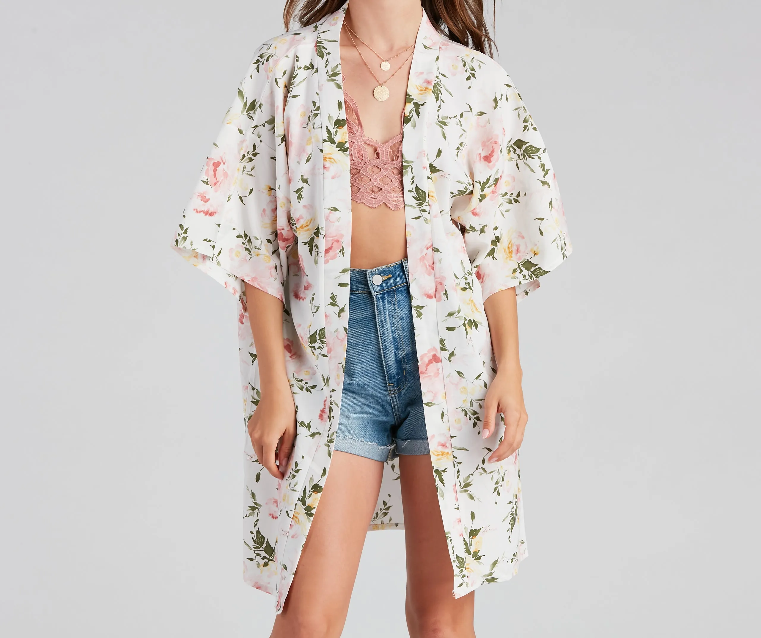 Charming Beauty Floral Kimono