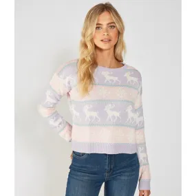 Christmas Deer Violet Jumper 21