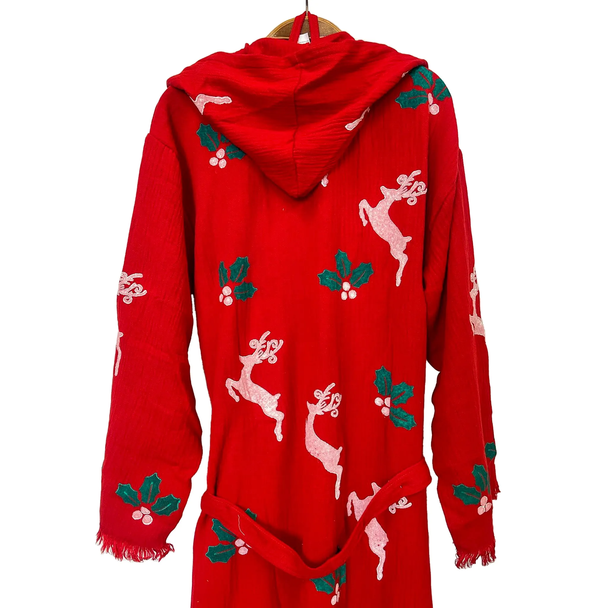 Christmas Design Muslin Kimono