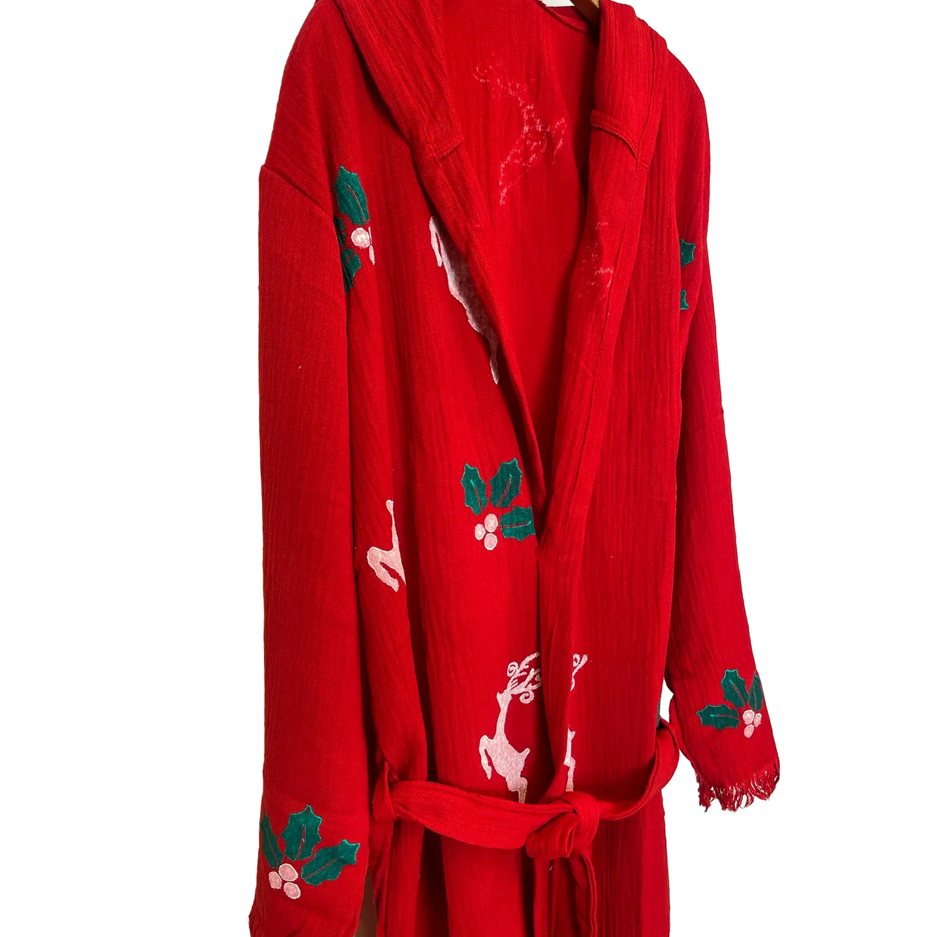 Christmas Design Muslin Kimono