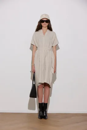 COCO LINEN SHIRTDRESS NATURAL