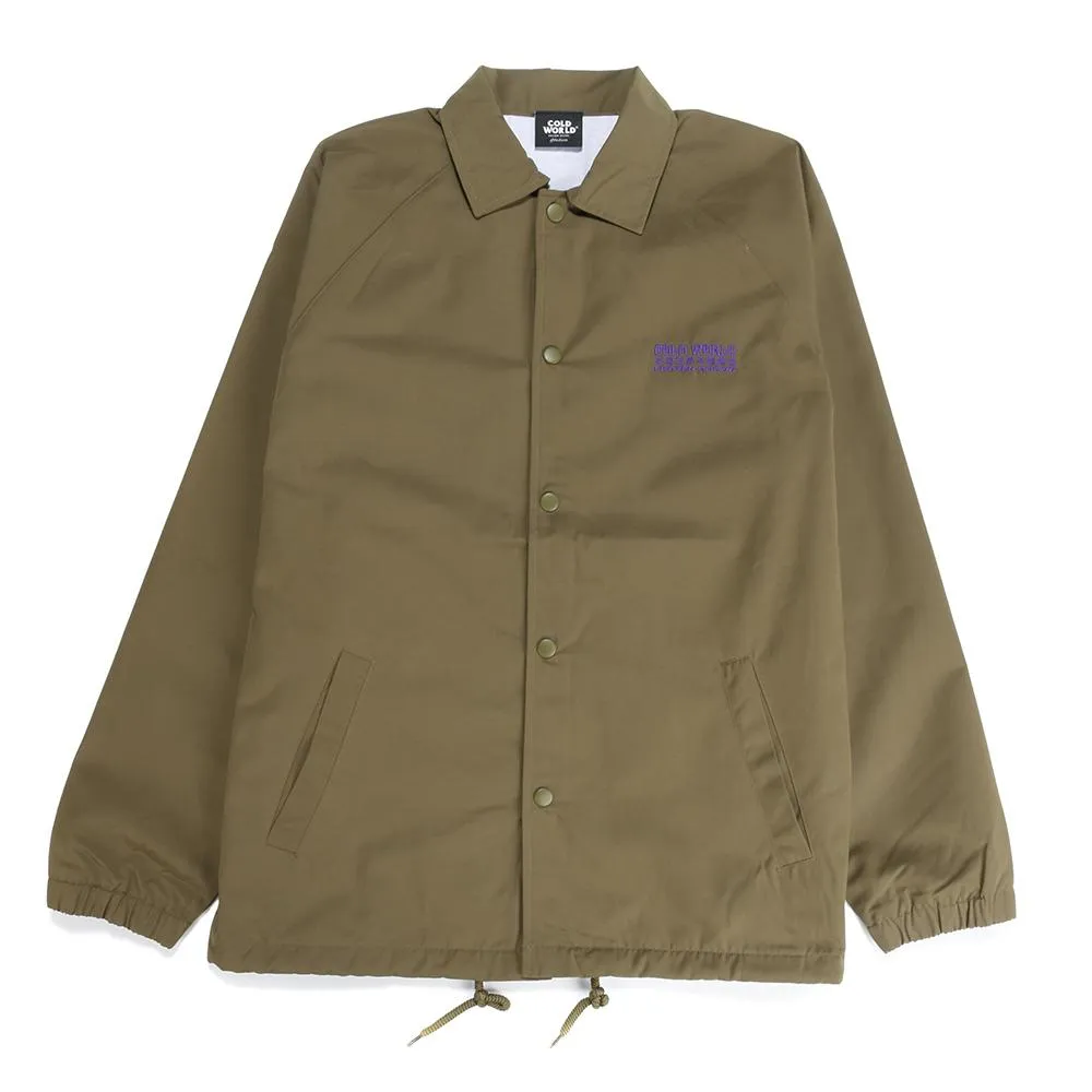 Cold World Frozen Goods Hi Power Coaches Jacket / Olive