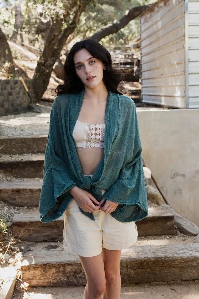 Cotton Gauze Kimono Top