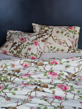 Cotton Pillowcase Pair in Lovebird