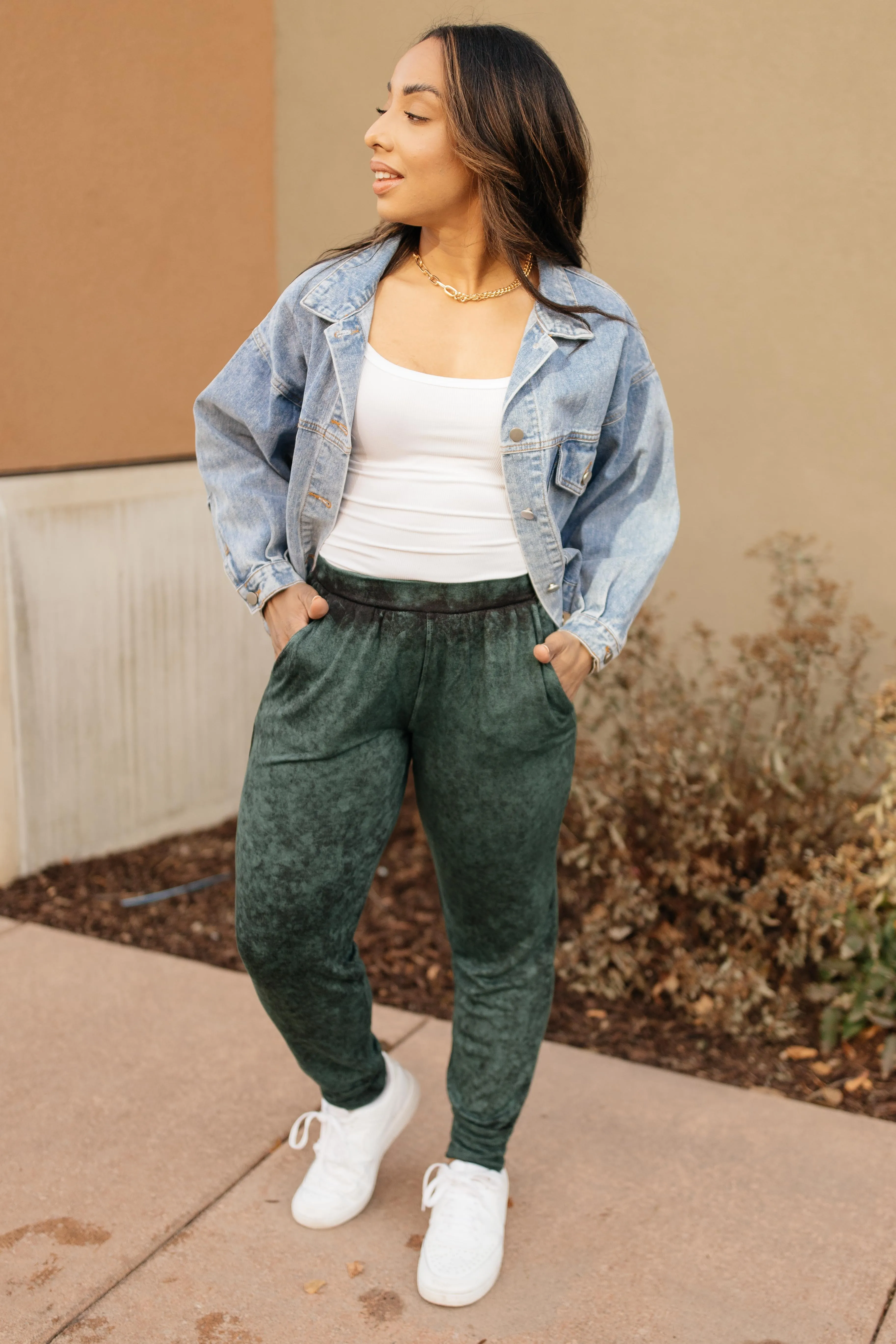 Cozy Joggers in Hunter Green