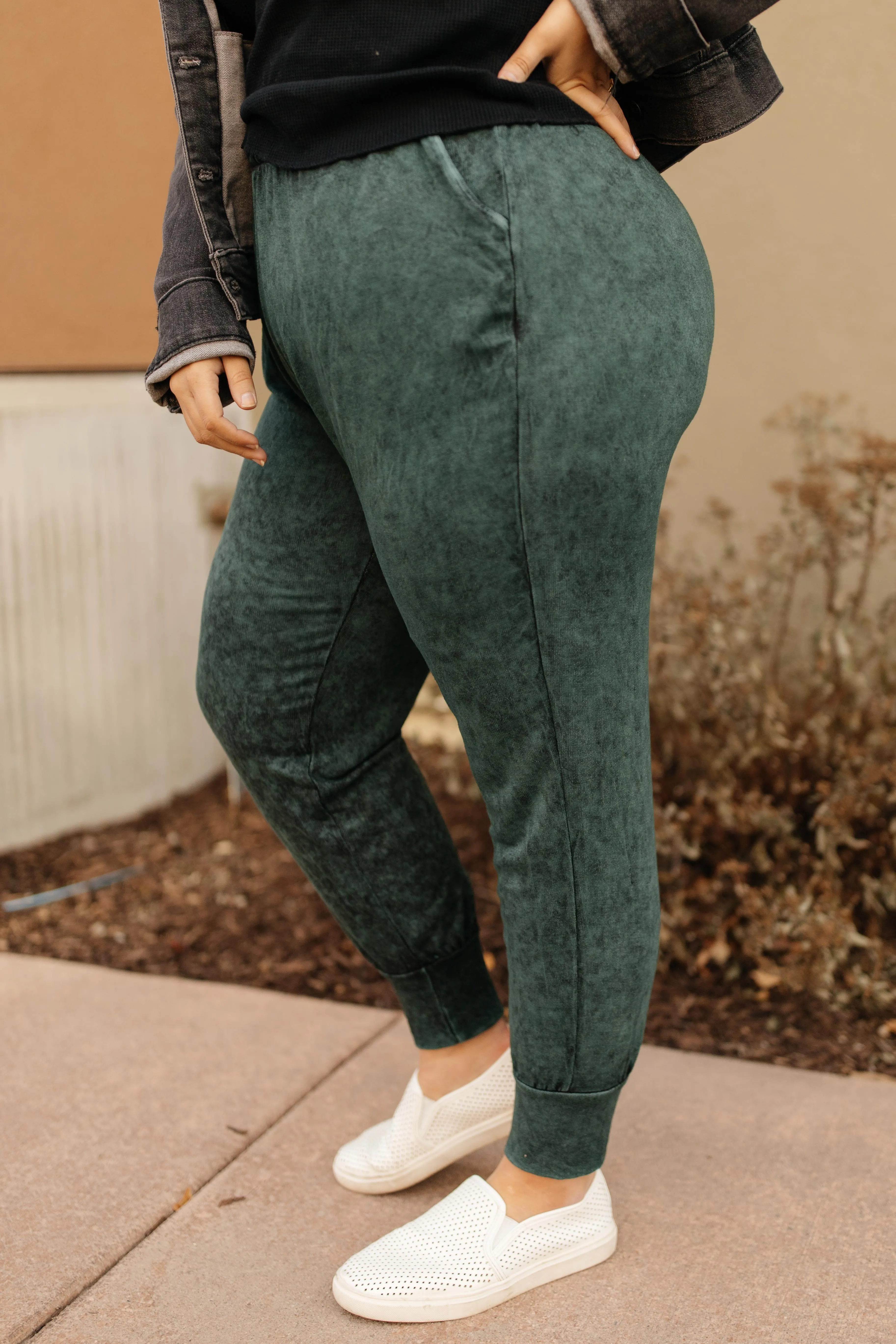 Cozy Joggers in Hunter Green