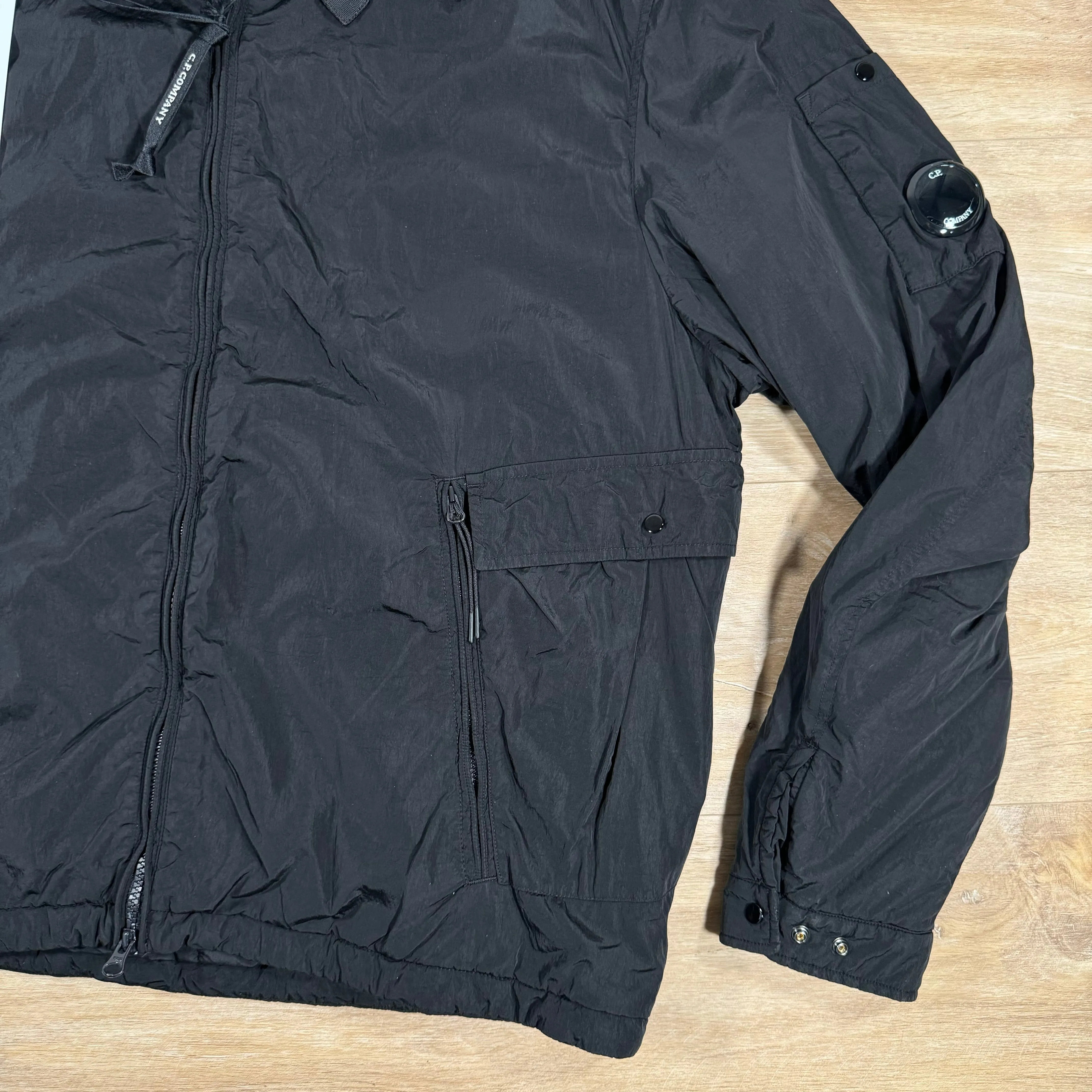 C.P. Company Chrome-R Padded Lens Jacket in Black