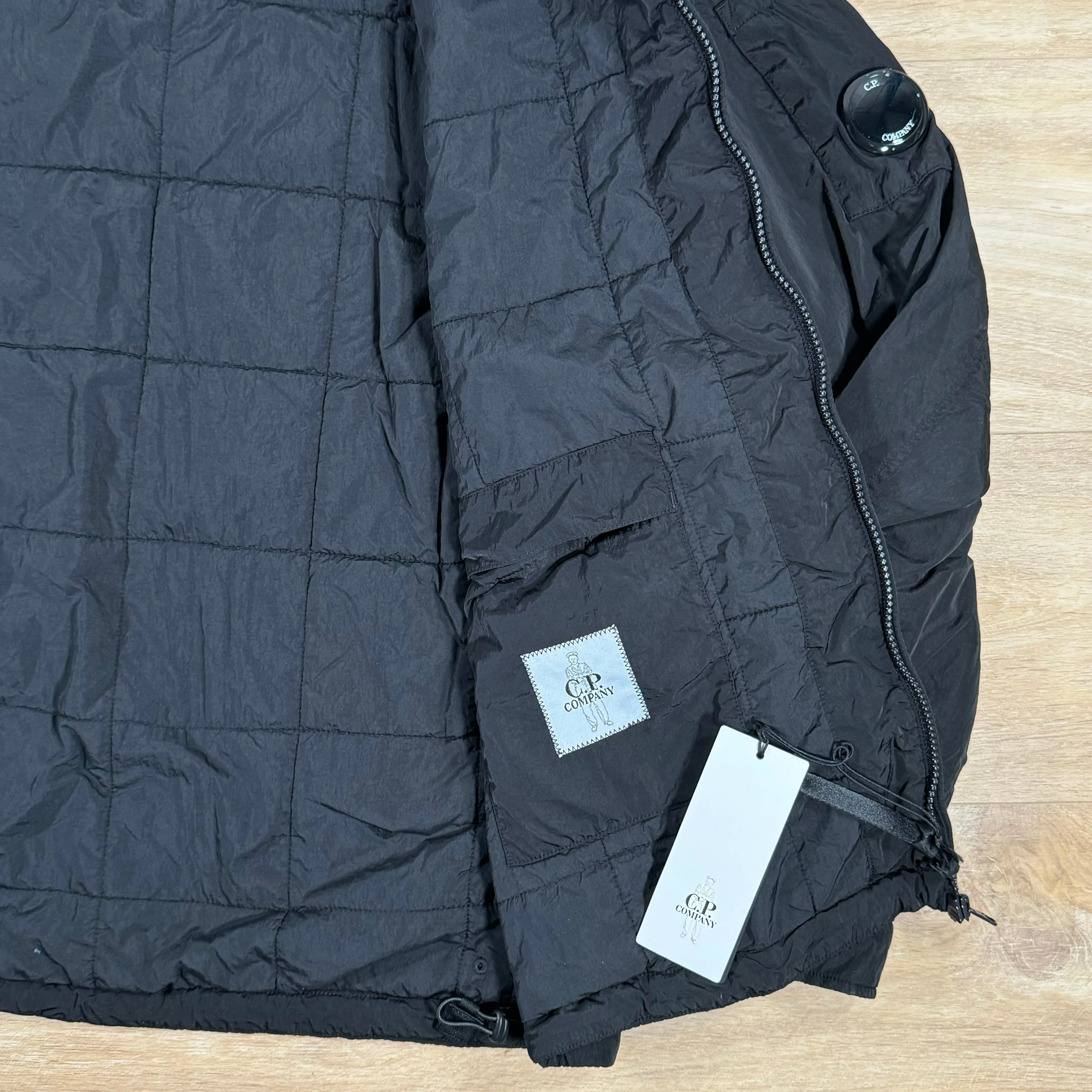 C.P. Company Chrome-R Padded Lens Jacket in Black